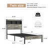 Twin Size Bed Frame with Charging Station for Bedroom or Apartment - 2 of 4
