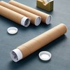 Stockroom Plus 12 Pack Mailing Tubes with Caps for Packaging Posters, 2x12 Inch Round Cardboard Mailers for Shipping Artwork - 3 of 4