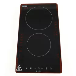 Avanti Drop In Dual Burner Corded Electric Portable Cooktop w/ Easy to Clean & Scratch Resistant Glass Surface, 9 Power Levels, & Digital Sensor Touch