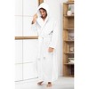 ADR Men's Robe, Plush Fleece Hooded Bathrobe Man, Long Warm Cozy Bath Robe Man - 3 of 4