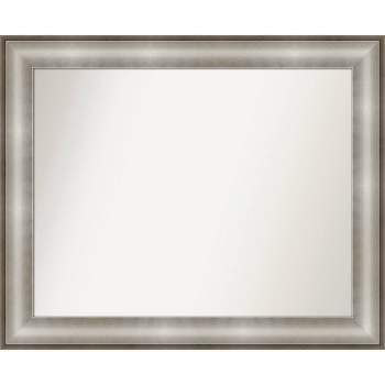 33" x 27" Non-Beveled Imperial Silver Wall Mirror - Amanti Art