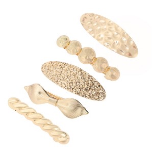 Unique Bargains Elegant Bow Hair Clips 5 Pcs - 1 of 4