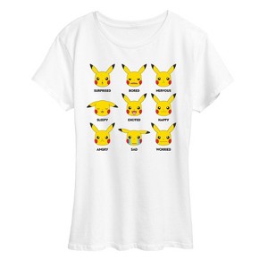 Women's - Pokémon - Moody Pikachu Short Sleeve Graphic T-Shirt - 1 of 4