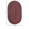 Colonial Mills Worley Oval Area Rug - Burgundy 4x6 - 2 of 3