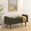 GlasFlength Ottomans and Benches Storage Ottoman Bench Upholstered Tufted Bench Bed Bench Ottomans for Living Room, Green, 44.5"*17"*21" - 2 of 4