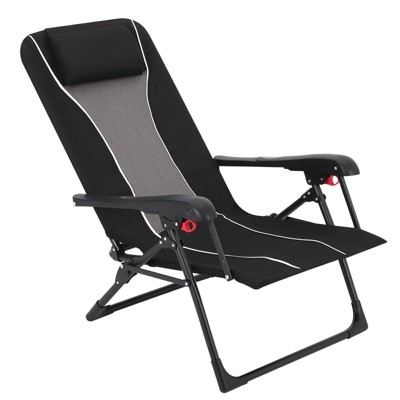 Foldable Beach Chair for Adults - Portable Outdoor Camping Recliner, High Back with Hard Armrest, Sun Lounger for Patio & Garden, 330lb Capacity