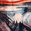Carnation Home Fashions "The Scream" Museum Collection 100% Polyester Fabric Shower Curtain - Multi 70x72" - 3 of 3
