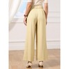 INSPIRE CHIC Women's High Waisted Business Office Work Palazzo Wide Leg Pants with Pockets - 3 of 4