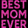 Women's Design By Humans Best Mom Ever Confetti Text By MeowShop Racerback Tank Top - 2 of 2