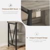 62" Industrial 8-Cube Storage Organizer with 3-Tier Metal Horizontal Bookcase – Long Low Console Shelf - 4 of 4