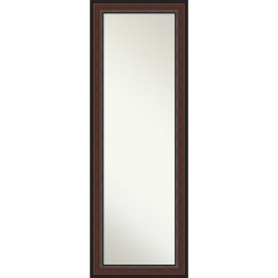 Amanti Art Harvard Walnut Non-Beveled On the Door Mirror Full Length Mirror, Wall Mirror 52.5 in x 18.5 in
