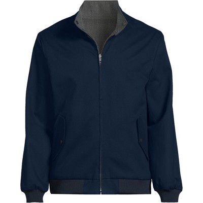 Lands' End Men's Reversible Harrington Jacket - Medium - Dark Gray Herringbone — фото 2