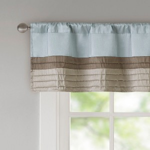 Gracie Mills Nixon Polyoni Pintuck Rod Pocket Window Valance - 1 of 3