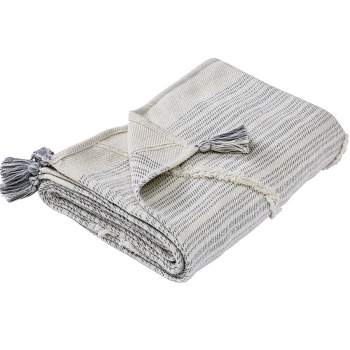 King Waffle Cotton Knit Throw Blanket White - Lush Décor