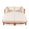 Scott Living Donovan Outdoor Acacia Wood Daybed with Cushion - 4 of 4