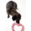 Midlee Valentine's Heart Rope Dog Toy (6" x 6")- Pink, Red, White Cotton Chew Gift - 3 of 4