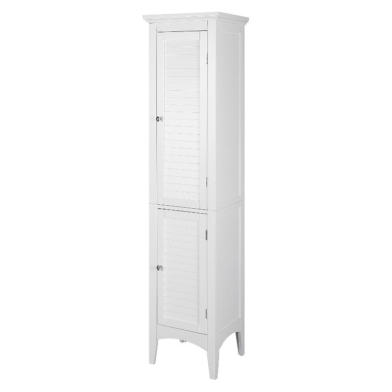 Slone Two Door Shuttered Linen Cabinet - Elegant Home Fashion, 3 of 18