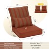 Aoodor Outdoor Deep Seat Chair Cushion Set, Olefin Fabric, Slipcover with Sponge Foam, (Set of 2 Seats, 2 Backs, 2 Lumbar Pillows) - 3 of 4