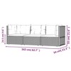vidaXL Gray Patio Lounge Set - 3 Piece Durable Poly Rattan Set with Adjustable Corner Sofa Seat, Movable Modular Design and Comfortable Cushions - 4 of 4