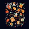 Girl's Star Wars The Mandalorian Halloween Candy Collage T-Shirt - 2 of 4