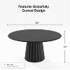 Dovelina 60" Round Dining Table Modern Wood Kitchen Table Dining Room Table for 8 People - 4 of 4