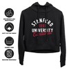 Stanford University Classic Script Cropped Hoodie Pullover Sweatshirt - 2 of 4