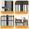 40 Inch Dog Crate Furniture, Dog Cages with Adjustable Feeder Height, Ideal for Small Dogs, Equipped with 360-Degree Swivel Casters - 4 of 4
