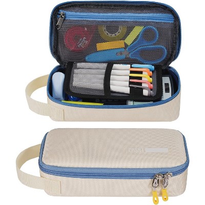 Fmeida Pencil Case for Men Women, Large Pen Bag for Adults, Portable Pencil Pouch Aesthetic with Handle, Zipper Cases for Office Organizer