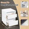 Infurnic Nightstands Rotatable Nightstand End Table, Bedside Table With 2 Drawers For Bedroom, Entryway, College Dorm, White 15.75"*15.75"*22.05" - 3 of 4