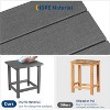 Coucheta 17-inch HDPE Outdoor Side Table,Square Patio End Table with Wood Look, Weather Resistant & Tool-Free Assembly for Poolside Garden - 4 of 4