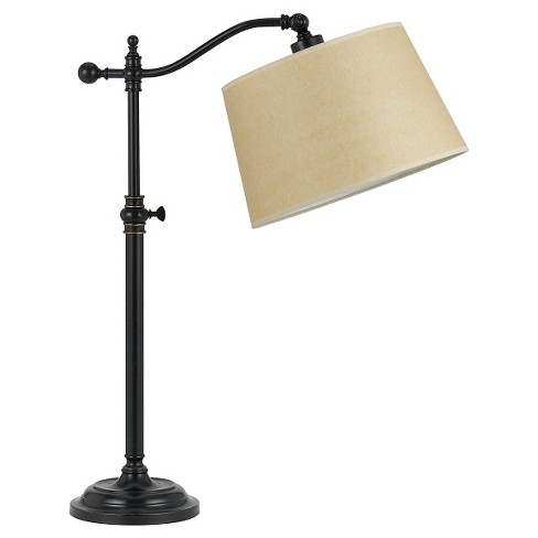 Cal Lighting Wilmington Dark Bronze Finish Metal Table Lamp With Adjustable Height