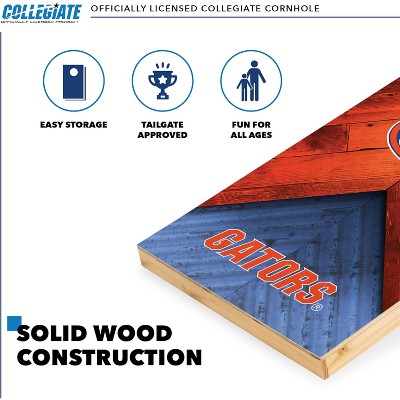 Florida Gators 2'x4' Solid Wood Cornhole Set with Bean Bags