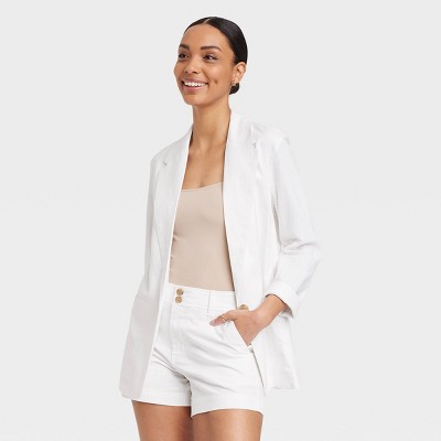 Women's Relaxed Fit Essential Blazer - A New Day™ Black XS