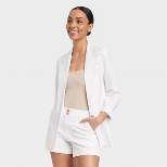Women's Linen Relaxed Fit Spring Blazer - A New Day