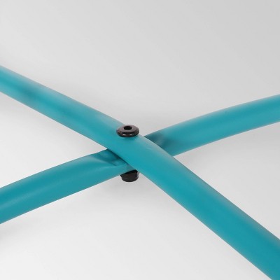 Teal Steel 18" Modern Outdoor Side Table