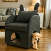 Mshliw Pet-Friendly Armchair with Scratch-Resistant Fabric, Triple-Entry Pet Hideaway, Dual-Use Sofa Chair with Cushion, Single Sofa - 3 of 4