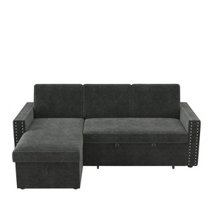 TiramisuBest 85 Inches Sofa Bed, Modular Sectional Sofa with Storage, Sideboard Buffet Style Design for Living Room - 1 of 4