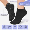 FURNIinspire 6 Pairs Pilates Stockings Toes Home Pilates Socks for Women Non Slip Grippers Yoga Crew Socks Barre, Black, 7.41"*0.39"*0.39" - 2 of 4