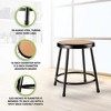 National Public Seating 6200 Series Heavy Duty 18 Inch Steel Stool with 1 Inch Round Seat Pan Supports up to 500 Pounds, Black Frame and Legs - 3 of 4