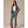 INSPIRE CHIC Women's Two Piece Shawl Lapel Long Sleeve Button Blazer Wide Leg Pants Pockets Business Casual Suit - 2 of 4