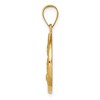 Black Bow Jewelry 14k Yellow Gold Hollow St. Kateri Medal Pendant, 19mm (3/4 Inch) - 2 of 4