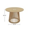 Coffee Table For Sale,Round Coffee Table With Grille Molding Base,Unique Coffee Table,Coffee Table In Living Room-Cuddlewood - 4 of 4