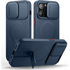 SURITCH for iPhone 14 Pro Max Case with Magnetic Camera Slide Cover and Adjustable Kickstand, Shockproof Bumper Case Slim Protective Cover - 1 of 3