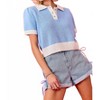 Women's Sweater Terry Polo Top - day + moon - 3 of 4