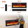 CuisinSmart 40in Wall-Mount Electric Fireplace, Fireplace Heater with 750W/1500W Heater, 12 Color Flame Effects, Remote Control & Timer - 2 of 4