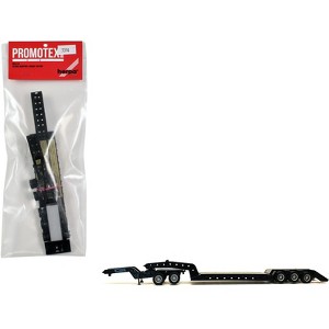 Heavy Equipment Lowboy Trailer with Jeep Black 1/87 (HO) Plastic Model by Promotex - 1 of 3