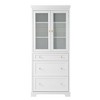 OOCOZZ  70.1 Inch Freestanding Tall Bathroom Cabinet with 2 Adjustable Shelves, 3 Drawers, Soft Close Glass Doors - 2 of 4
