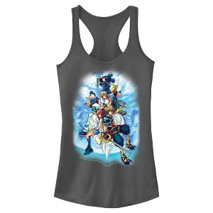 Juniors Womens Kingdom Hearts 2 Box Art Racerback Tank Top - 1 of 4