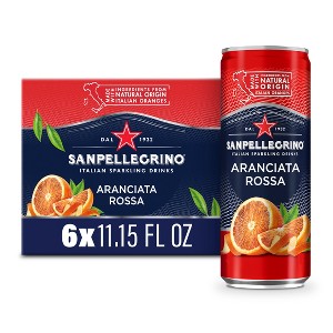 Sanpellegrino Blood Orange Italian Sparkling Beverage - 6pk/11.15 fl oz Cans - 1 of 4