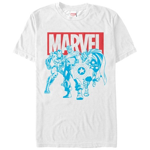 Men s Marvel Avengers Stance T Shirt White 2X Large